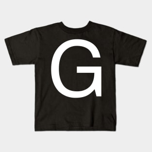 Helvetica G in white Kids T-Shirt